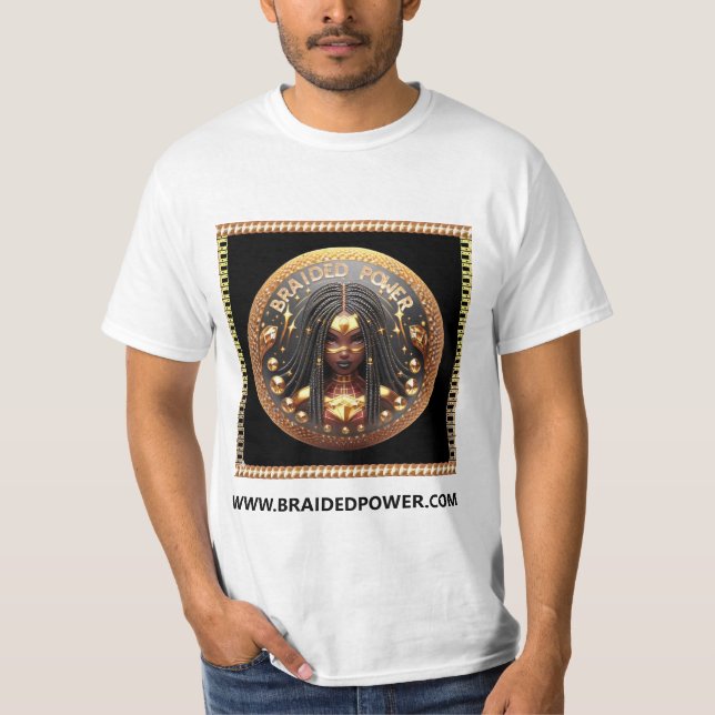 T-shirt Or de puissance tressée (Devant)