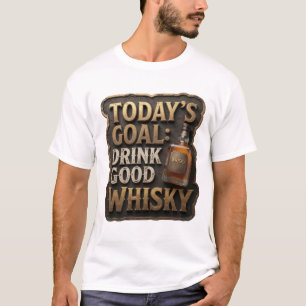 T-shirt Or élégant BOIS DU BON WHISKY AUJOURD'HUI