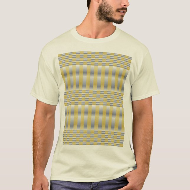 T-shirt Or et argent (Checkers et Stripes) (Devant)