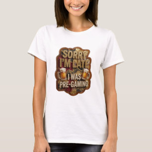 T-shirt Or frais J'ÉTAIS EN TRAIN DE JOUER AVANT Artistic