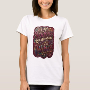 T-shirt Or I SUIS EN COUPLE SÉRIEUX AVEC LE VIN v6