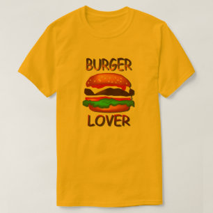 T-shirt or Mens Burger Lover Hamburger