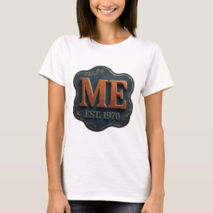 T-shirt Or Or Artistique ME EST 1970 Design Moderne