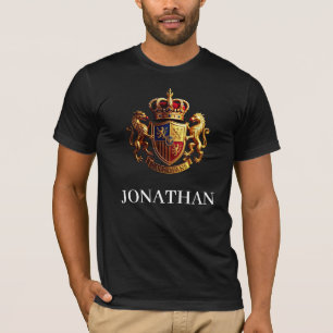 T-shirt Or Royal Crest – Prestige Majestueux avec Identité