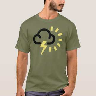 T-shirt Orage : Rétro symbole de prévisions