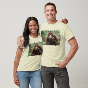 T-shirt Orang-outan : "Je suis juste ici pour regarder