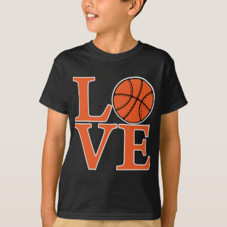 T-shirt orange2, AMOUR de basket-ball