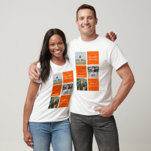 T-shirt Orange 3 Photo Boxes de divertissement Année de cl