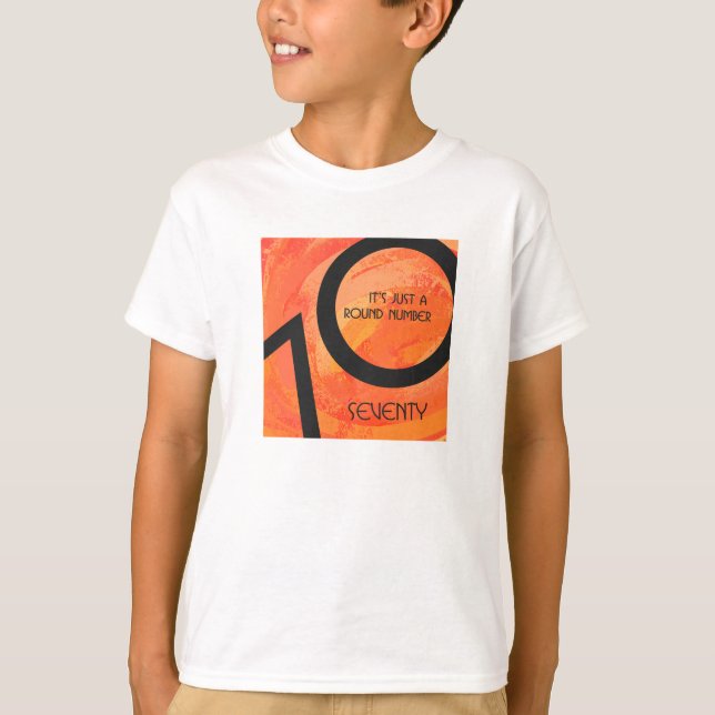 T-shirt Orange 70 Anniversaire de la Décennie (Devant)