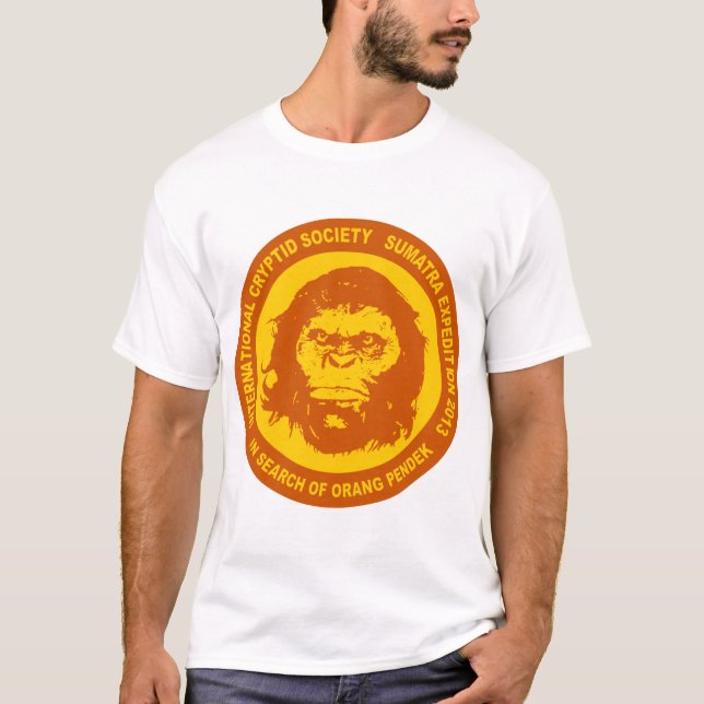 T-shirt Orange À LA RECHERCHE d'ORANG PENDEK - Sumatra (Devant)