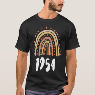 T-shirt Orange Arc-En-Ciel Année De Naissance 1954 Anniver