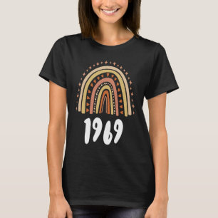 T-shirt Orange Arc-En-Ciel Année De Naissance 1969 Anniver