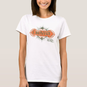 T-shirt Orange Art Déco Obliviate Spell Graphisme