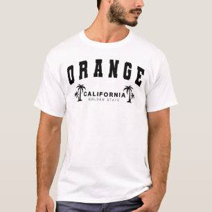 T-shirt Orange blanc, Californie, État d'or