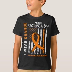 T-shirt Orange Brother In Law Leukemia Sensibilisation Amé