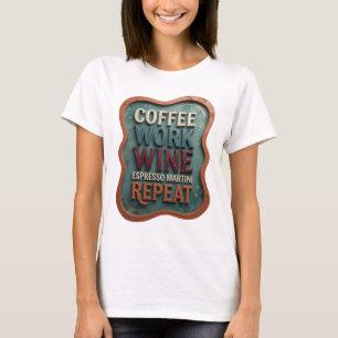 T-shirt Orange CAFÉ TAVAILLE VIN ESPRESSO MARTINI ENCORE