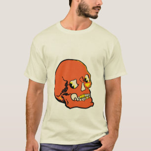 T-shirt orange de crâne des années 1930