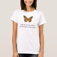 T-shirt orange de papillon