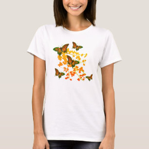 T-shirt orange de papillon
