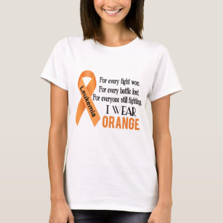 T-shirt orange de ruban de Cancer de leucémie