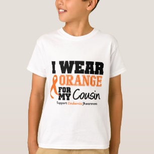 T-shirt Orange d'usage de la leucémie I pour le cousin