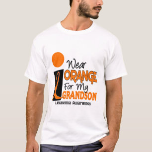 T-shirt ORANGE d'USAGE de la leucémie I POUR MON