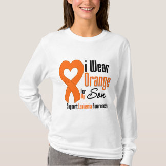 T-shirt Orange d'usage de la leucémie I pour mon fils