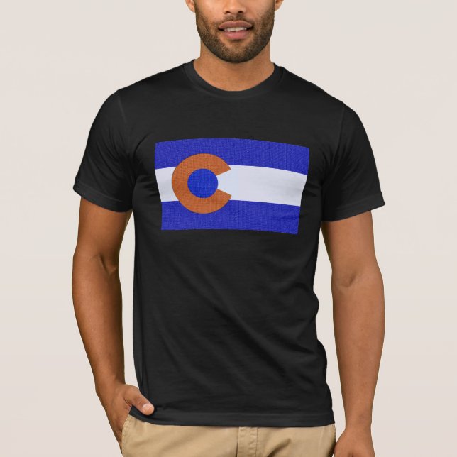 T-shirt Orange et bleu (Devant)