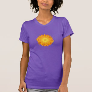 T-shirt Orange et jaune Sun abstrait