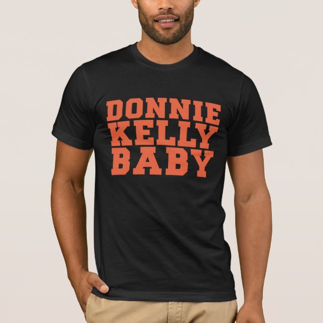 T-shirt orange et noir de DKB de base-ball (Devant)