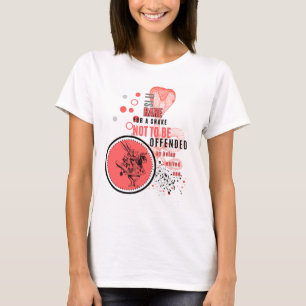 T-shirt Orange et noir Serpents offensés citation sarcasti
