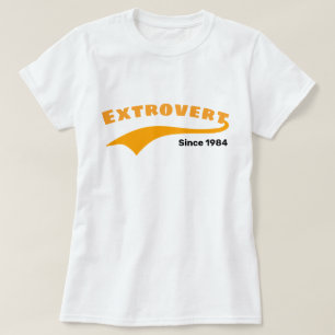 T-shirt Orange Extrovert Typographie Swoosh Date personnal