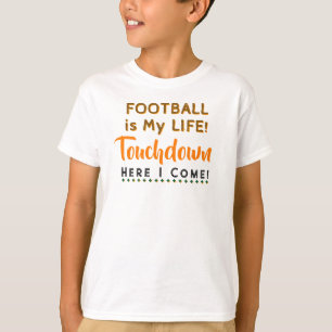 T-shirt Orange Football est mon numéro de contact