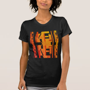 T-shirt Orange Gold Tons MCM Look Faded Effet Design