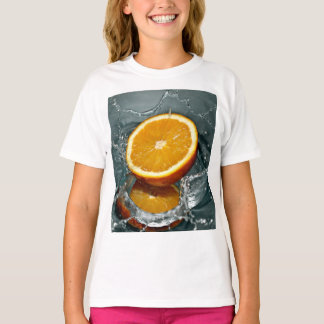 T-shirt orange juteuse positive pour l'humeur vitaminée
