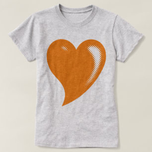 T-shirt Orange Pop Art Heart