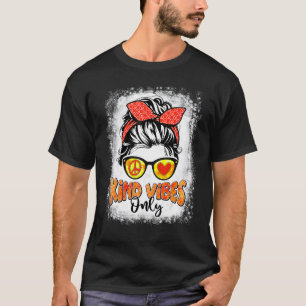 T-shirt Orange Pour Femmes Messy Bun Vibes Genre Uniquemen