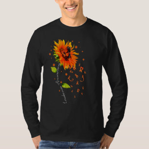 T-shirt Orange Ribbon Tournesol Butterfly Leukemia