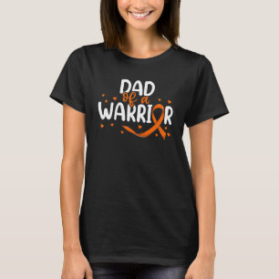 T-shirt Orange Ruban Leucémie Fils Fille Papa D'Une Guerre