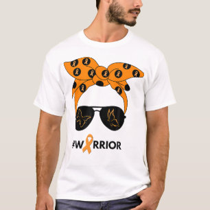 T-shirt Orange Ruban Rein Cancer Guerrier Bandana Unbre