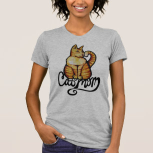 T-shirt Orange Tabby Chat Maman Kitty Chat