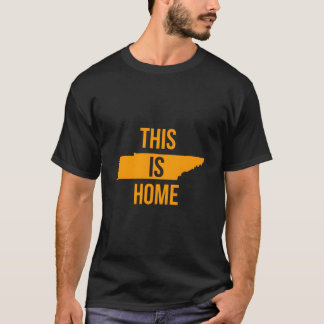 T-shirt Orange Tennessee State Outline Tennessee Saying Th