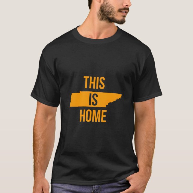 T-shirt Orange Tennessee State Outline Tennessee Saying Th (Devant)