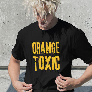 T-shirt Orange Toxique Résistance Politique Trump