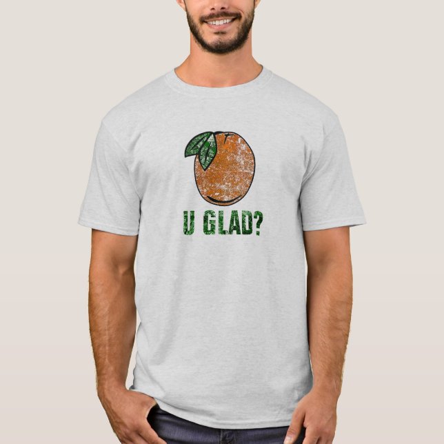 T-shirt Orange vous heureuse chemise (Devant)