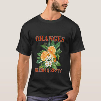 T-shirt Oranges Baignées de Soleil Fraîches & Piquantes