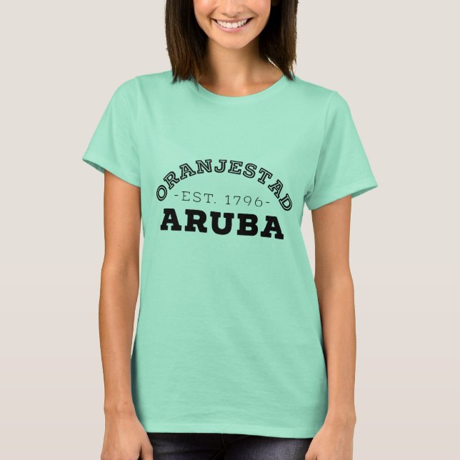 T-shirt Oranjestad Aruba (Devant)