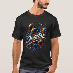 T-shirt Orbital – Graphisme Géométrique de l'Espace Cosmiq