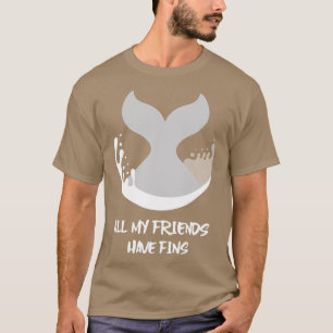 T-shirt Orca Poisson Baleine Dauphin Requin Sirène Mes ami