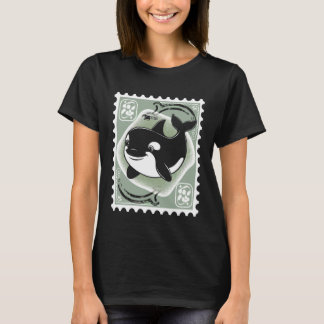 T-shirt Orca Postage Stamp Animal Vintage